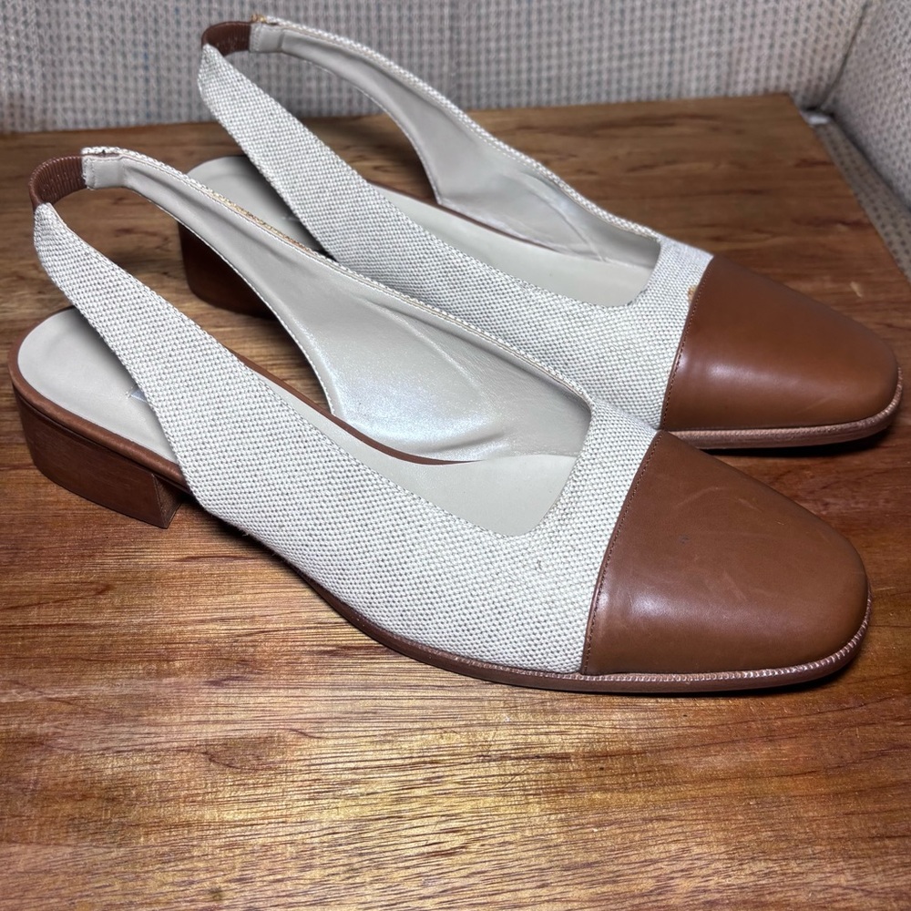 NWT Talbots Cap Toe “Patsy” Slingback Shoes! - Picture 2 of 9